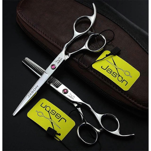 Kit de tijeras profesionales para cortar el cabello, juego de tijeras de peluquería de 15 cm con mango ergonómico.