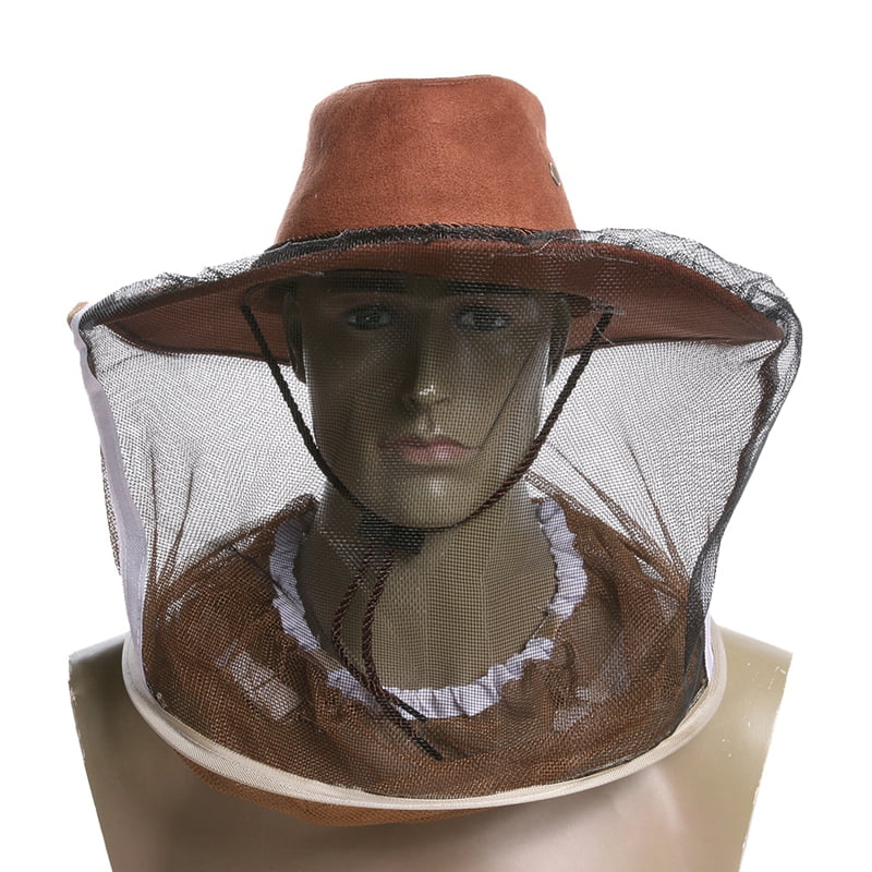 Beekeeping Beekeeper Face Head Guard Cowboy Hat Mosquito Bee Insect Net Veil 