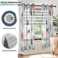 thumbnail image 3 of Yayeee Window Curtains Light Filtering 63"x52" Grommet Panel Pair Home Living Room Decor, Cartoon Blue Houses, 3 of 7