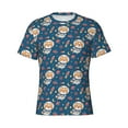 thumbnail image 3 of Naloa Astronaut Corgi Dog Men's T-Shirt Sport T-shirt Men's Basic Tee Casual Men's Shirt, Round Neck, Short Sleeves - Large, 3 of 5