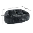 thumbnail image 6 of Giant Bean Bag Chair, Faux Fur Bean Bag Couch with Filler Large Living Room Bean Bag Chairs for Adults, Big Lazy Sofa Accent Chair Floor Chair, 6 of 9