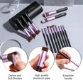 thumbnail image 2 of Brochas de maquillaje BS-MALL Premium sintéticas, 14 unidades, color morado, 2 of 5