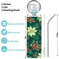 thumbnail image 3 of Christmas Watercolor Flower Insulated Stainless Steel Tumbler 20oz Double Wall Vacuum Insulated Coffee Travel Mug with Lid Casual Insulated Cup for Home Office, Keep Hot and Cold, 3 of 6
