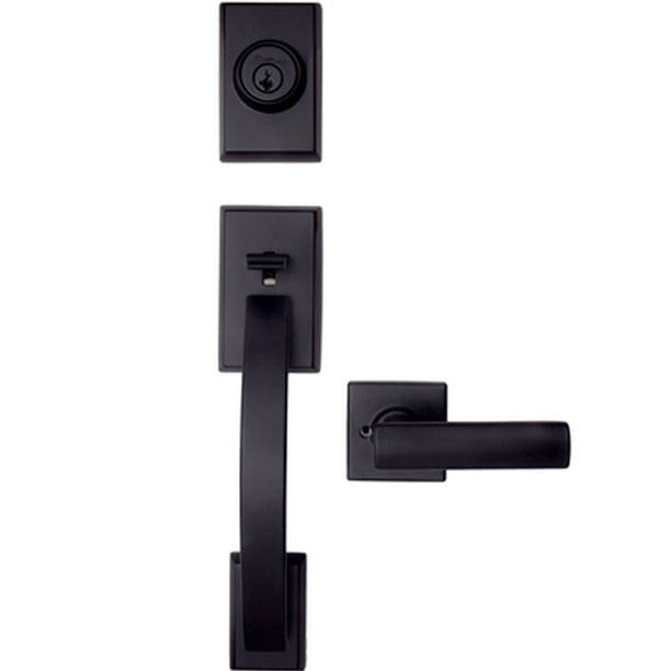cerradura de gatillo para entrada principal 32 x 7 x 6.5 cm acero negro mate