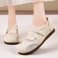 thumbnail image 2 of oqasdz Women Casual Shoes Elegant Ballet Hook and Loop Flat Shoes with Soft Sole and Adjustable Strap Comfort Everyday Versatile Outdoor Summer, 2 of 7