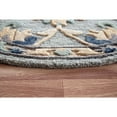 thumbnail image 4 of Ox Bay Daisey 3' Round Blue/Gray Trellis Wool Indoor Area Rug, 4 of 5