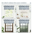thumbnail image 5 of DriftAway Linen Textured Curtain Valances for Windows Bathroom Bedroom Living Room Kitchen Windows Basement Blinds Rod Pocket Semi Sheer 52"x14" Plus 1.75 Inches Header 1 Panel Julia Navy, 5 of 8