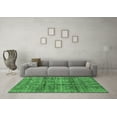 thumbnail image 3 of Ahgly Company Indoor Square Abstract Emerald Green Modern Area Rugs, 7' Square, 3 of 4