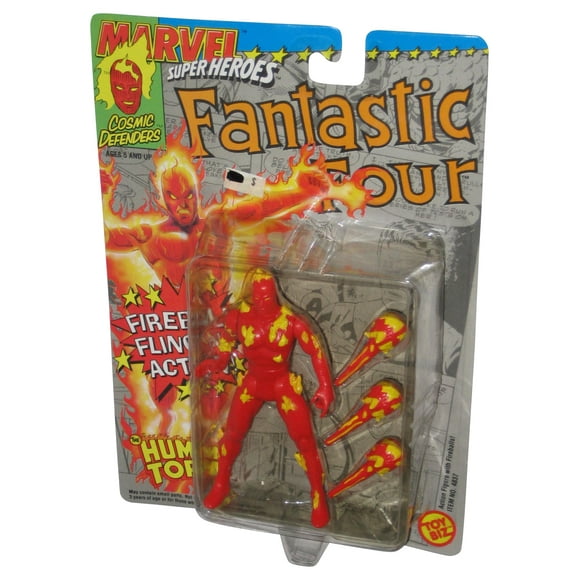 Marvel Comics Fantastique Quatre Torche Humaine (1992) Toy Biz Figure avec Boule de Feu Fling Action