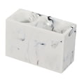 thumbnail image 1 of Soporte para cepillos de dientes, soporte para cepillos de dientes, soporte para brochas de maquillaje de 2 compartimentos para escritorio Blanco, 1 of 9