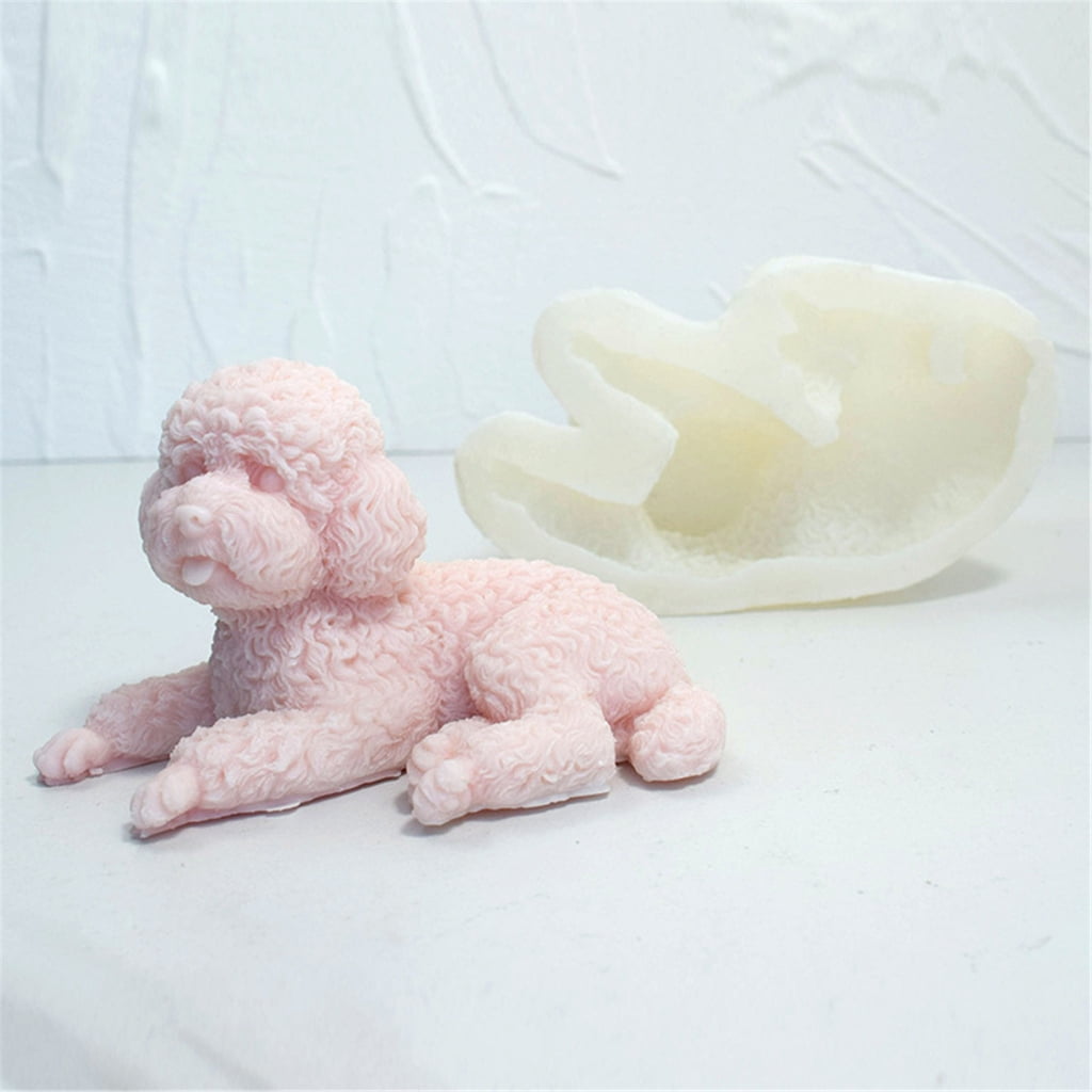 3D Dog Candle Mold Scented Candle Silicone Mould Resin Molds DIY Keychains Mold Chocolate Cake Mold Decors