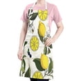 thumbnail image 5 of Yellow Lemon Fruit Berries Beige Pattern Apron-Garden Aprons for Women with Pockets-Cotton Linen Waterproof Kitchen Cooking Gardening Aprons Adjustable for Kitchen,Cooking,BBQ and Salon 33x27 Inch, 5 of 7