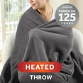 thumbnail image 4 of Sunbeam Royal Luxe Dove Grey Heated Personal Throw Blanket Adjustable, 4 of 9