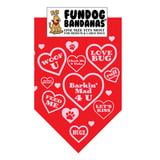 Mad Dog Atv - Barkin' Mad for You Dog Bandana (Suitable for Valentine's Day) (One Size Fits Most for Medium to Large Dogs, Red)