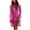 Pink, variant on Womens under $10 2026 ! asdoklhq Under $3.00,Women's Bohemian Chiffon V-neck Backless Elasty Long Sleeve Solid Mini Length Dress