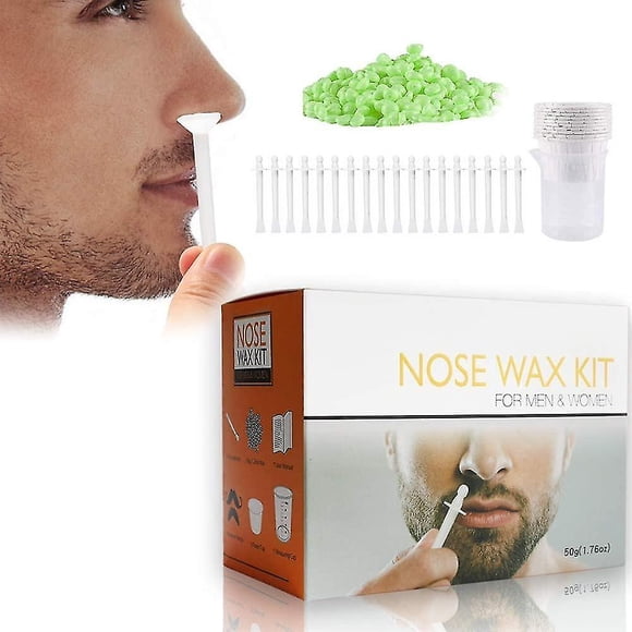 Kit de depilación nasal sin dolor, kit seguro para cejas, labios y rostro.