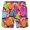 Multicolour, variant on XFeng Men's 2 in 1 Swim Trunks, Print Board Shorts with Compression Liner, Quick Dry Beach Swim Shorts with Pockets
