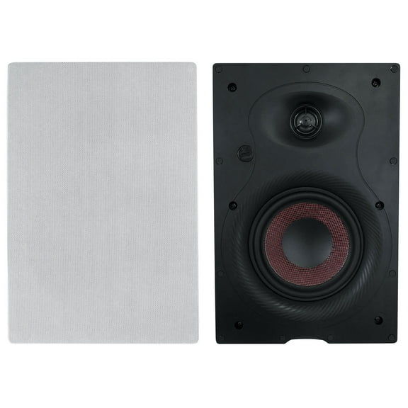 Pair Rockville WA658 6.5" In-Wall Home Speakers w Kevlar Woofer Silk Dome Tweeter