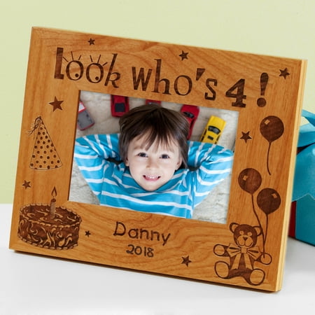 Personalized Look Who's ... Birthday Frame 3.5"x5" - Available in vertical or horizontal