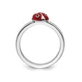 thumbnail image 4 of Sterling Silver Polished Red Enameled Ladybug Ring, 4 of 5