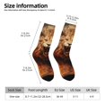 thumbnail image 2 of Cauagu Cool Fire Lion Print Crew Socks for Women and Men,Adult Athletic Running Socks 1-Pair Sports Socks Work Gear Socks with Moisture Wicking, 2 of 6