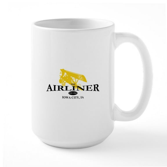 CafePress - Airliner Logo Mug - 15 oz Ceramic Large White Novelty Mug