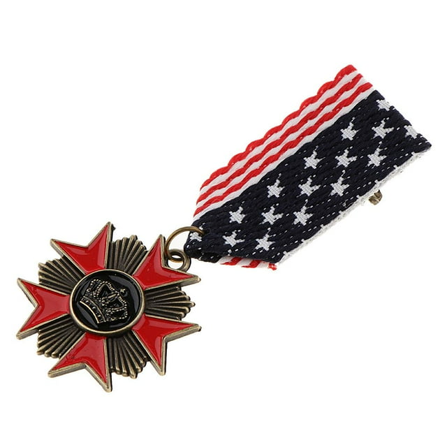 Vintage Style Medal Crown Charms Lapel Brooch Fancy Dress Costume Cosplay Uniform Corsage Jewelry Estilo 4