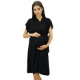 thumbnail image 1 of Bimba Maternity Robe Nursing Coverup With Side Shoulder Buttons Baby Shower Gift, 1 of 9