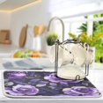 thumbnail image 5 of Kitchen Drying Mat 16x18In Drying Dish Mat Dish Drying Mats Kitchen Countertop Multi-Function Drain Drying Mat Kitchen Table Purple Rose2, 5 of 8
