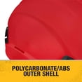 thumbnail image 3 of Casco de seguridad DEWALT DPG22 Rojo Tipo II Clase E Ratcheting, 3 of 6