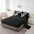 thumbnail image 5 of Manfei Baseball Sport Bedding Comforter Set 7 Pieces for Kids Teens, Black White Queen Bedding Sets, Monogrammed Letter C Queen Sheet Sets, Ultra Soft Home Decor, 5 of 8