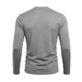thumbnail image 6 of Men's Contrast Stitch T-Shirt Long Sleeve Crewneck Exposed Seam Top Relaxed Fit Casual Pullover for Daily Commute Outdoor Activities, 6 of 8