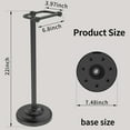 thumbnail image 6 of Toilet Paper Holder Stand, Matte Black Toilet Paper Holder Free Standing,Post Pivoting Design & Stable Weighted Base SUS304 Stainless Steel for Bathroom, 6 of 6