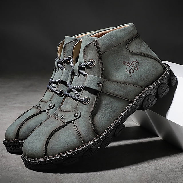 Zapatos de senderismo de plataforma casual con cordones de caña alta para hombre Wmkox8yii 123q1810