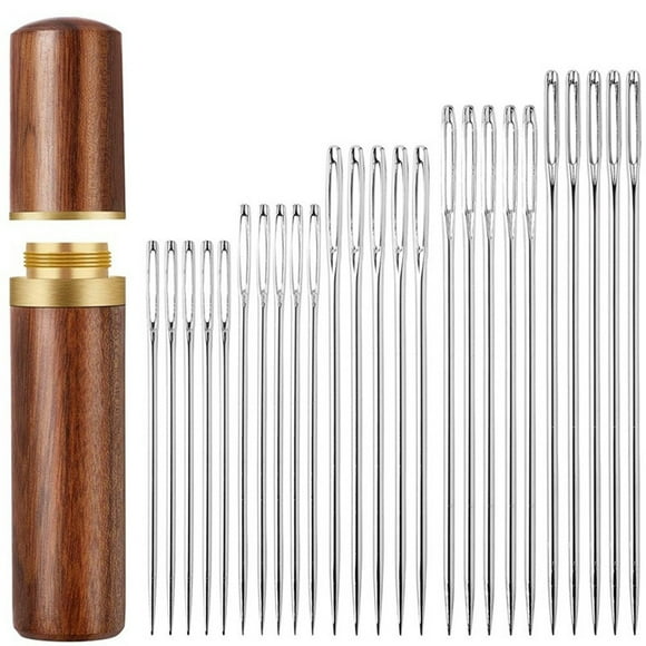 MYG 25pc Big Eye Sewing Needle Handmade Sewing Needle Embroidery Needle Box