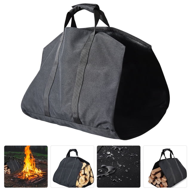 LIFKOME Firewood Carry Pouch Portable Foldable Firewood Bag For Outdoor Camping With Hand Strap For And Storage