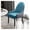Blue, variant on Modern Mid-Century Dining Chairs Faux Leather Accent Armchair with Solid Wood Legs,Vanity Lounge Chairs Dining Room Chair for Kitchen Living Room