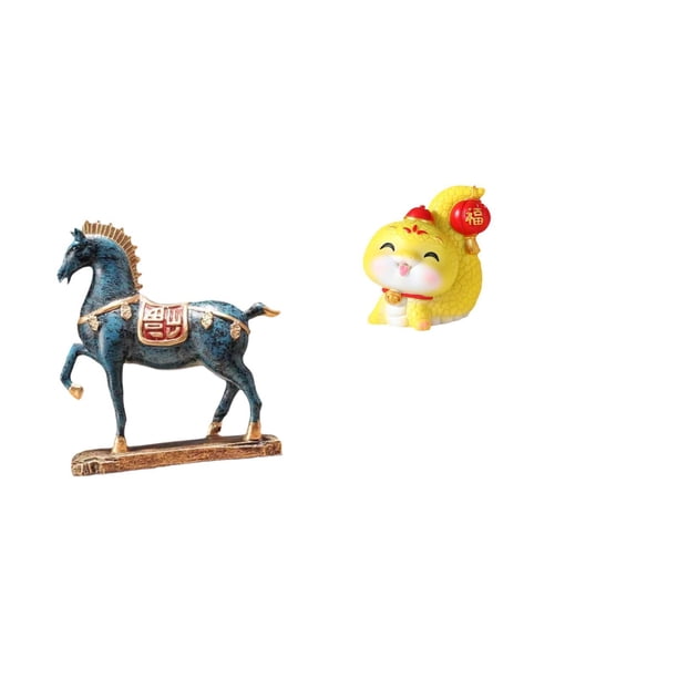 Figura de caballo,Figura de caballo Escultura animal coleccionable,Adorno de centro de mesa con estatua de caballo de resina,Estatua de serpiente de dibujos animados,Estatua de serpiente de