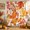 Auburn, Amber, Russet, Maize, variant on Orange Yellow Fall Shower Curtain, Waterproof Shower Curtains for Bathroom, Thanksgiving Maple Leaves Farmhouse Washable Fabric Bathtub Curtain Set Bath Decor with 12 Hooks Extra Long 72"x96"