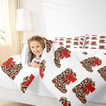 thumbnail image 4 of Feelyou Leopard Print Boot Queen Comforter Set, Princess Bowknot Bedding Set, 3pcs, 4 of 8