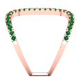 thumbnail image 3 of Statement Engagement Ring for Women - 0.5ct Simulated Emerald in 14K Rose Gold Promise Ring, 3 of 6