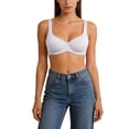 thumbnail image 2 of Women's Push up Bra with Underwire Solid Color Adjustable Straps Seamless Comfortable Bra White 34F, 2 of 6