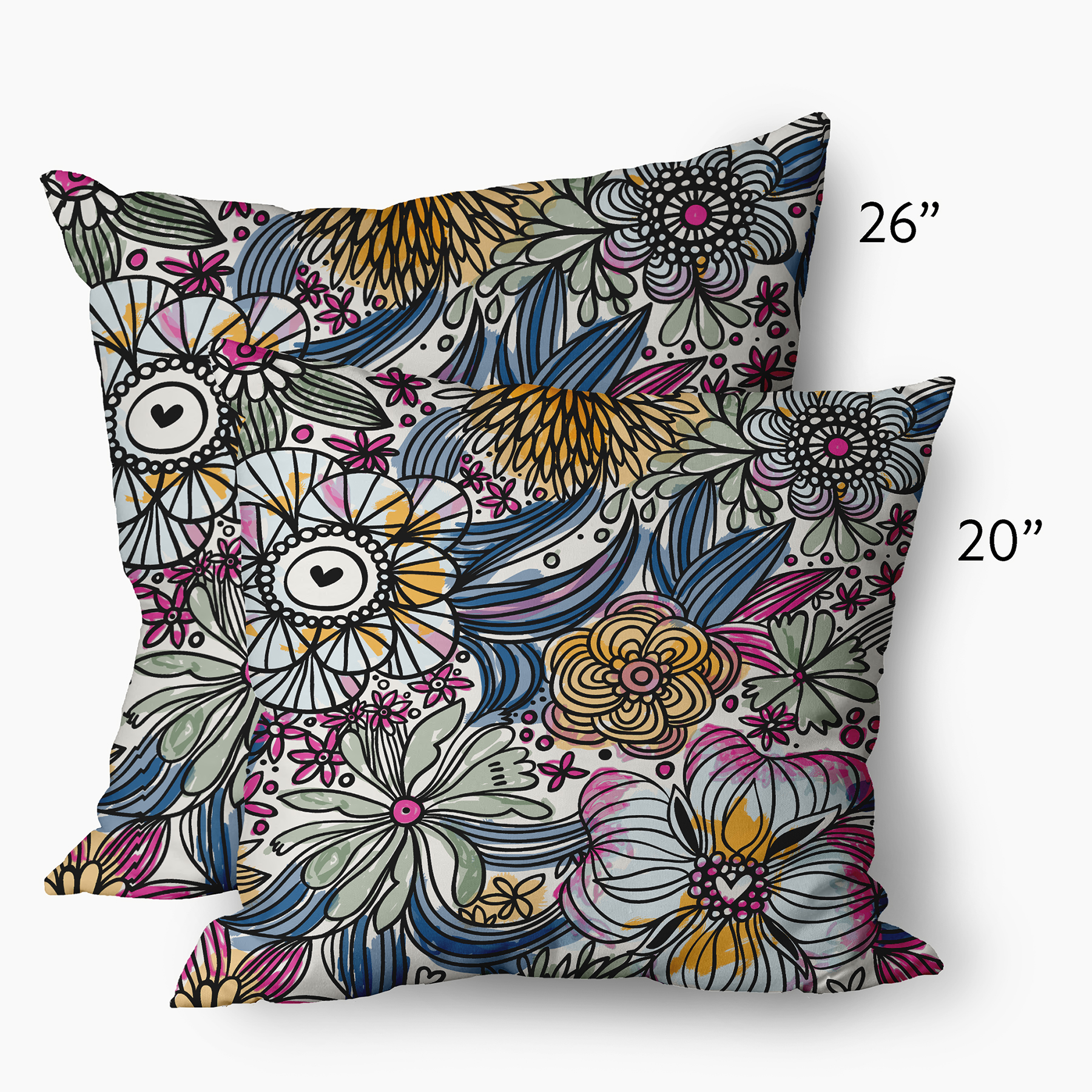 Simply Daisy 26 in x 26 in Contemporary Orchid Polyester Throw Pillow