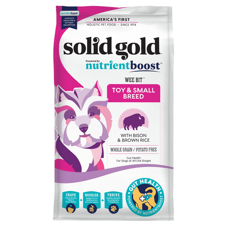 Solid Gold Wee Bit™, For Toy & Small Breed Dogs, Bison & Brown Rice, 3.75 lbs (1.7 kg)