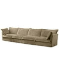 thumbnail image 4 of Gewnee Deep Seat Slipcovered Oversize 4 Seater Sectional Sofa Couch with Removable Cover,Comfy Camel Corduroy Fabric for Living Room, 4 of 24