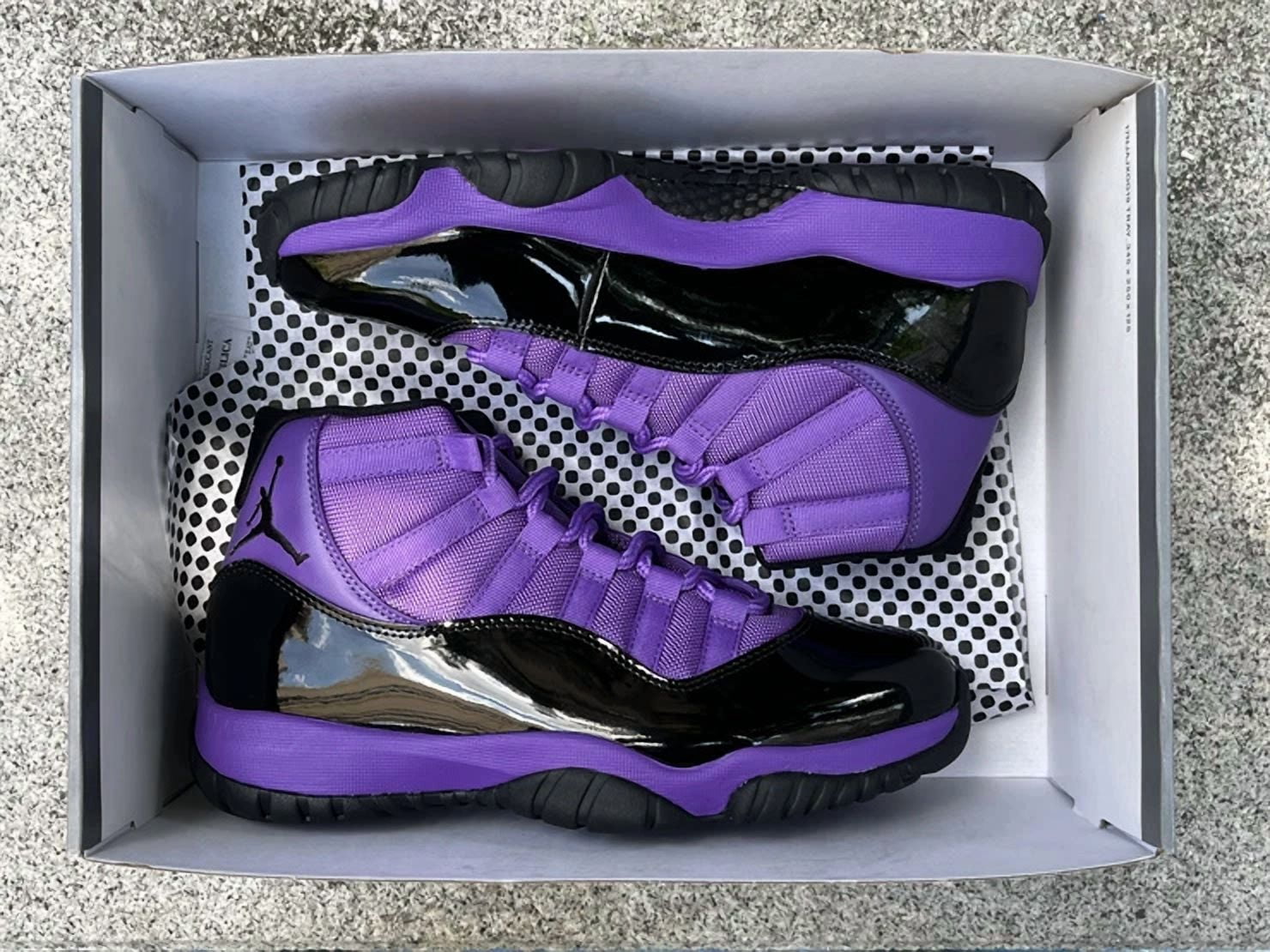 retro 11 black and purple