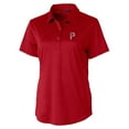 thumbnail image 2 of Women's Cutter & Buck Red Pittsburgh Pirates Americana Logo Prospect DryTec Textured Stretch Polo, 2 of 3