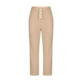 thumbnail image 2 of zbxnLI Girls Uniform Pants Casual Elastic High Waist Straight Leg Pants with Pockets Size 4-15 Years, 2 of 7