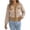 Khaki, variant on Tqcoqu Women's Plaid Knit Cardigan Long Sleeve Single Breasted Fake Pocket Button Front Cropped Fall Winter Sweater Jacket,Women's S-XL