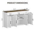 thumbnail image 2 of Kojooin 55” Large Sideboard Buffet Cabinet, Farmhouse Kitchen Storage, Adjustable Shelves, 2 of 9